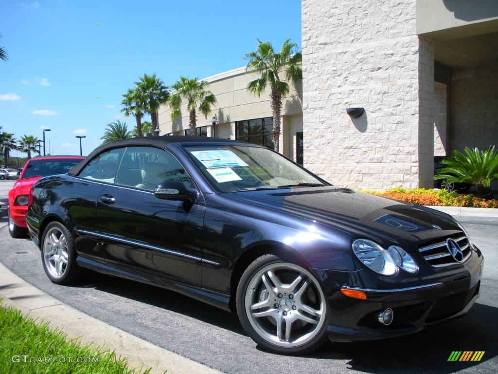 2009 CLK 550 Cabriolet - Majestic Black Metallic / Stone photo #4
