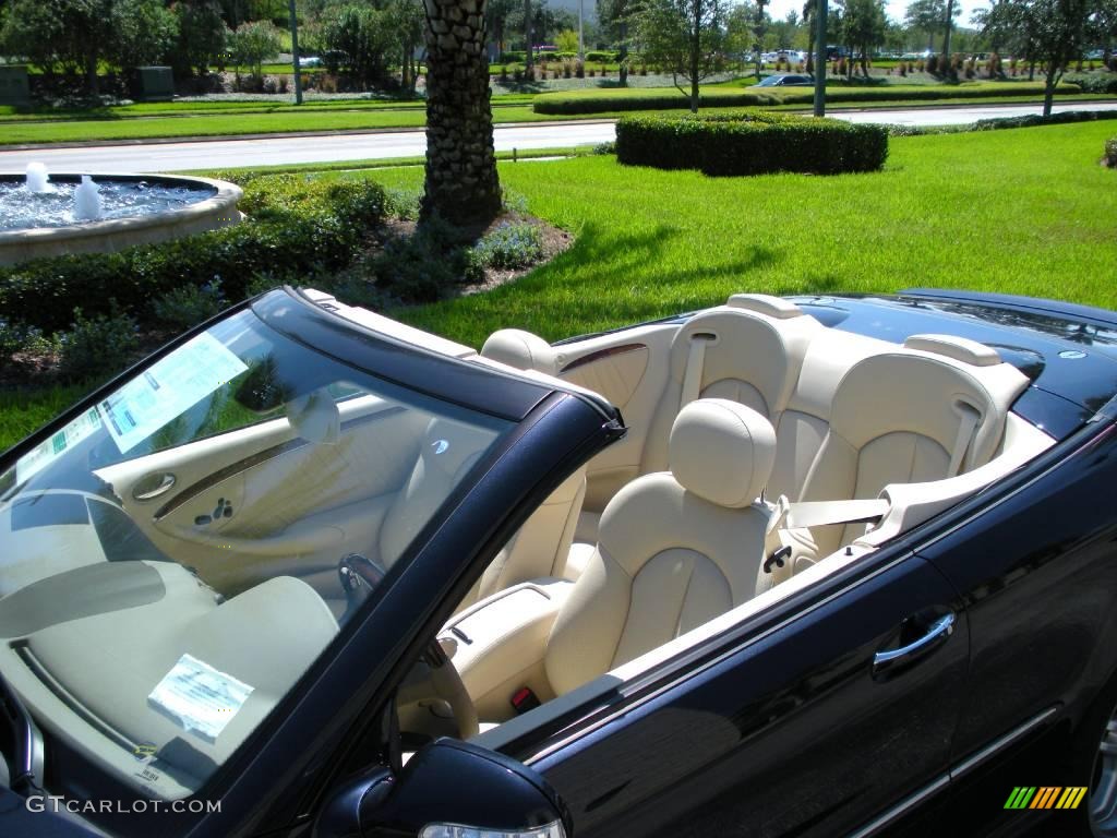 2009 CLK 550 Cabriolet - Majestic Black Metallic / Stone photo #9