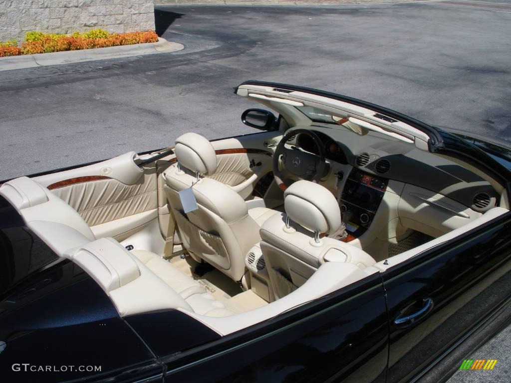 2009 CLK 550 Cabriolet - Majestic Black Metallic / Stone photo #11