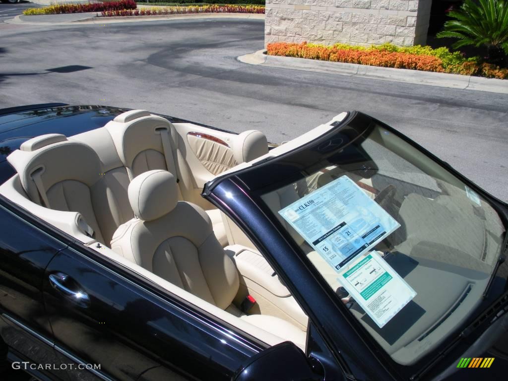 2009 CLK 550 Cabriolet - Majestic Black Metallic / Stone photo #12