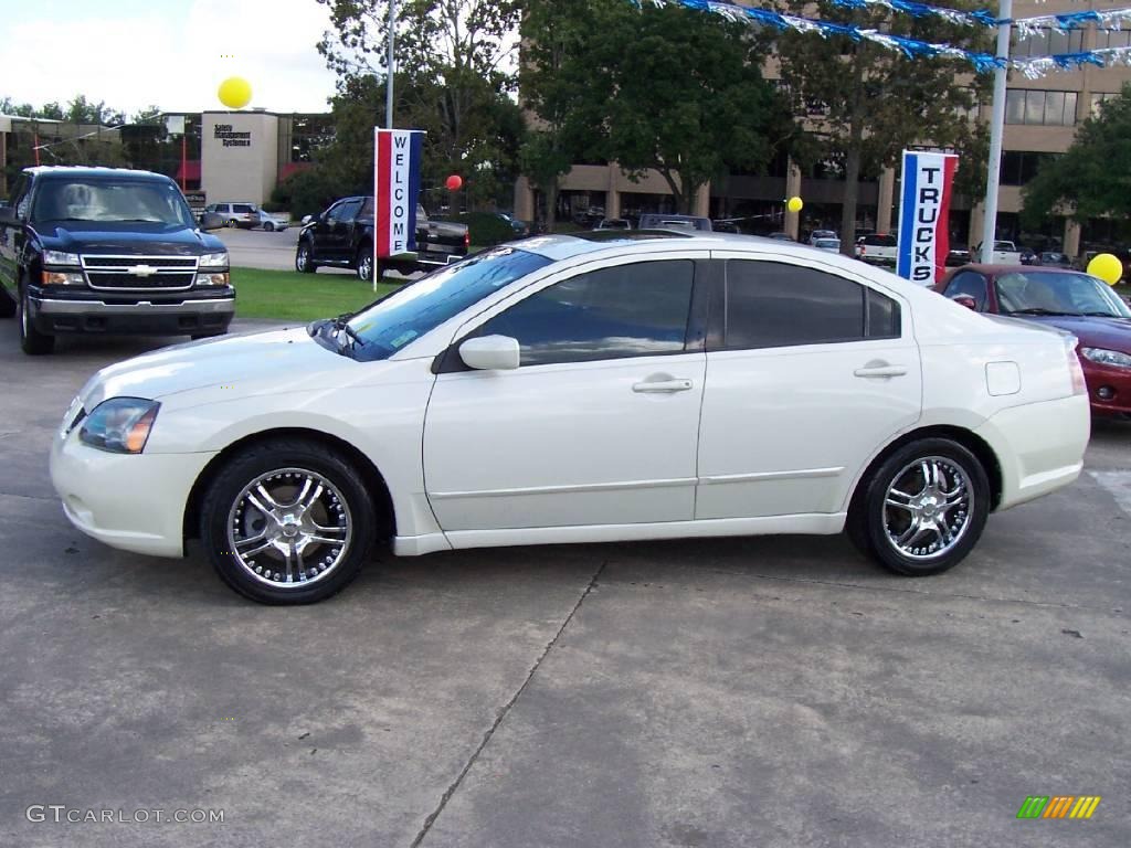 2005 Galant GTS V6 - Dover White Pearl / Black photo #2