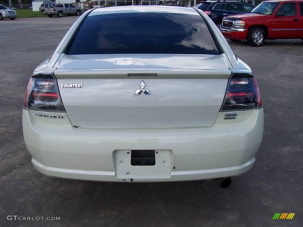 2005 Galant GTS V6 - Dover White Pearl / Black photo #4