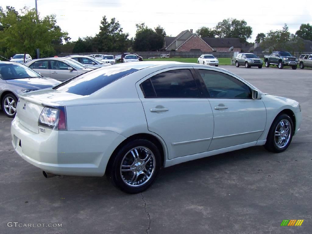 2005 Galant GTS V6 - Dover White Pearl / Black photo #6