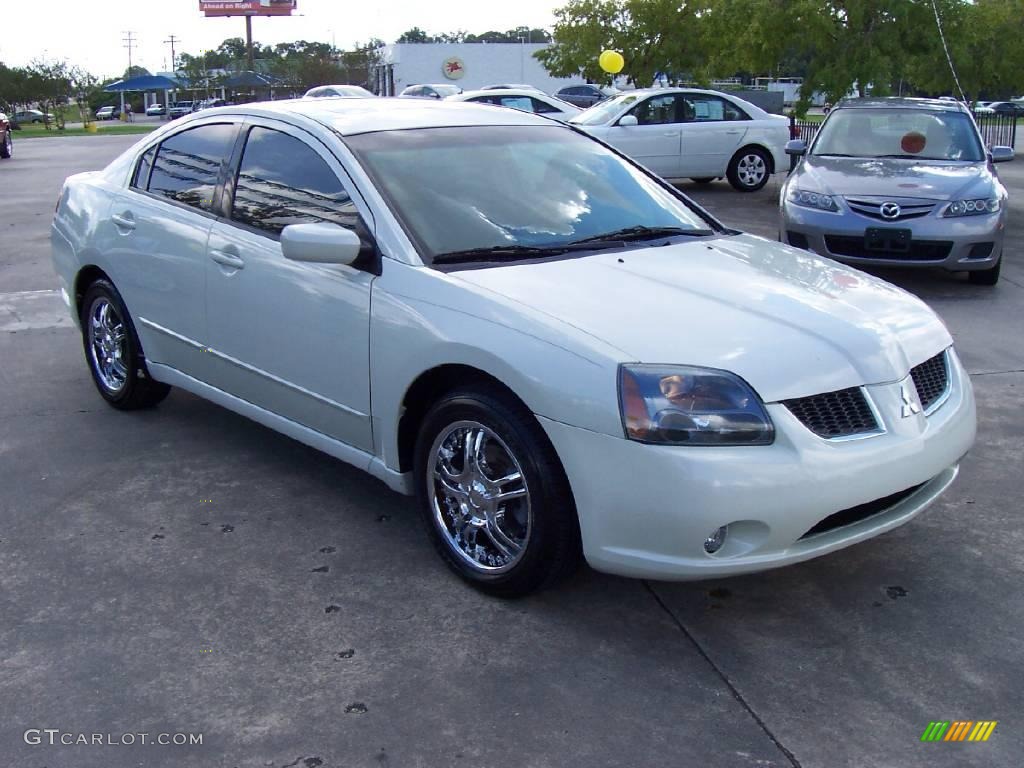 2005 Galant GTS V6 - Dover White Pearl / Black photo #7