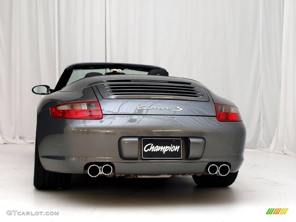 2008 911 Carrera S Cabriolet - Meteor Grey Metallic / Black photo #5