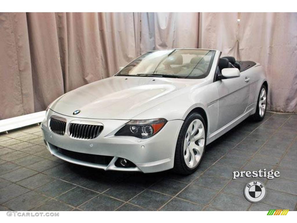 2005 6 Series 645i Convertible - Titanium Silver Metallic / Black photo #1