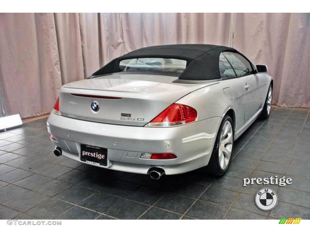 2005 6 Series 645i Convertible - Titanium Silver Metallic / Black photo #2