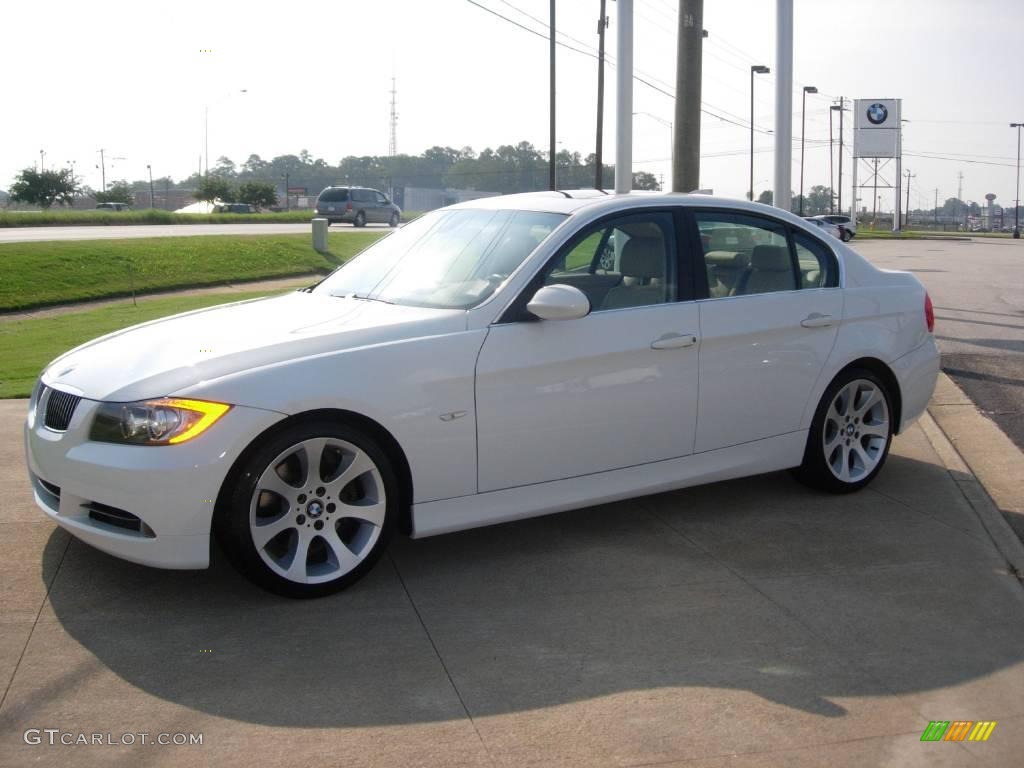 2006 3 Series 330i Sedan - Alpine White / Beige photo #1