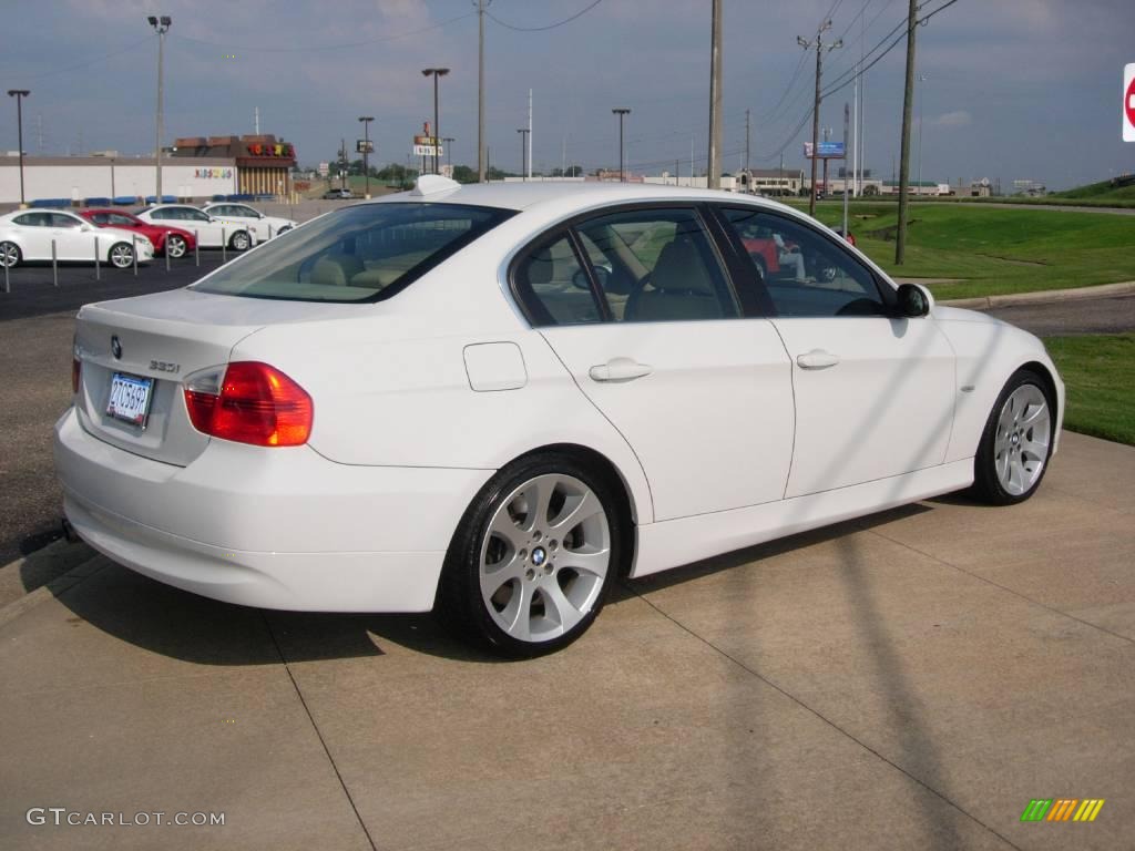 2006 3 Series 330i Sedan - Alpine White / Beige photo #4