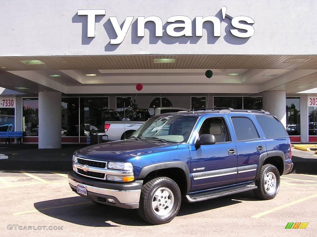 2002 Tahoe LS 4x4 - Indigo Blue Metallic / Tan/Neutral photo #1