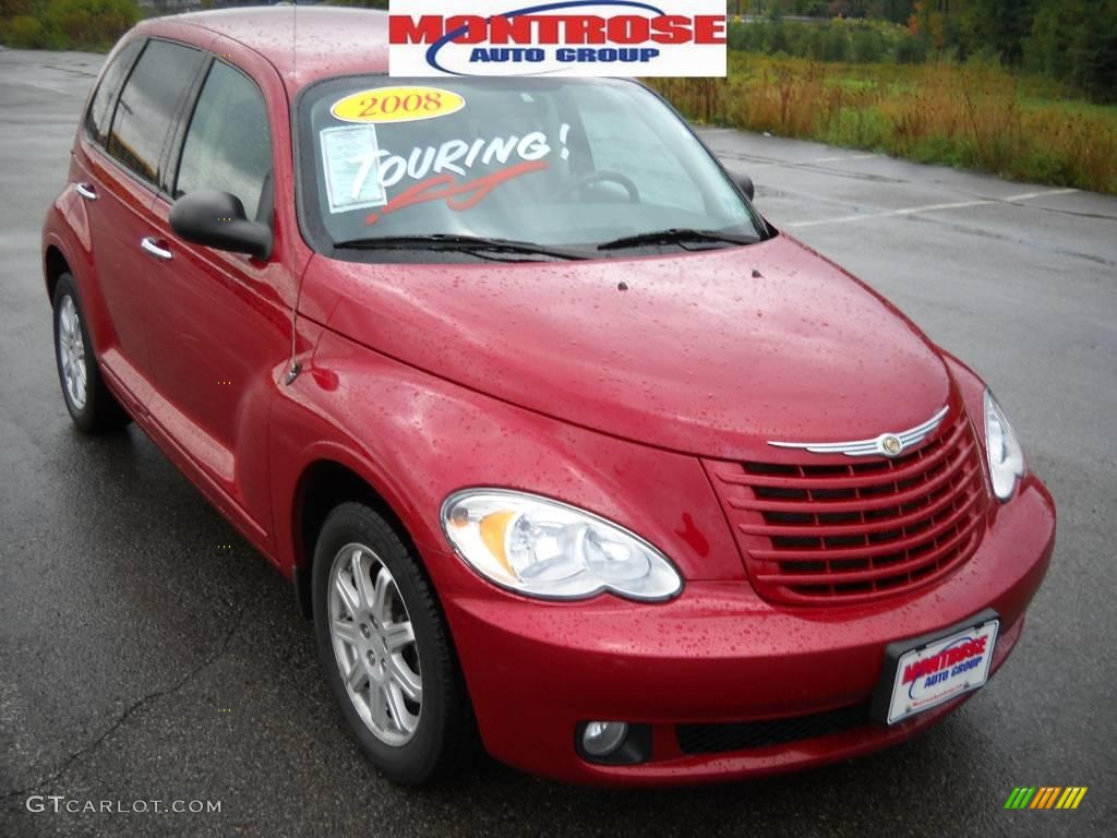 2008 PT Cruiser Touring - Inferno Red Crystal Pearl / Pastel Slate Gray photo #23