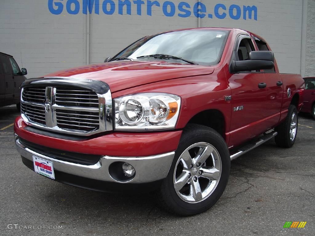 2008 Ram 1500 Big Horn Edition Quad Cab 4x4 - Sunburst Orange Pearl / Medium Slate Gray photo #1