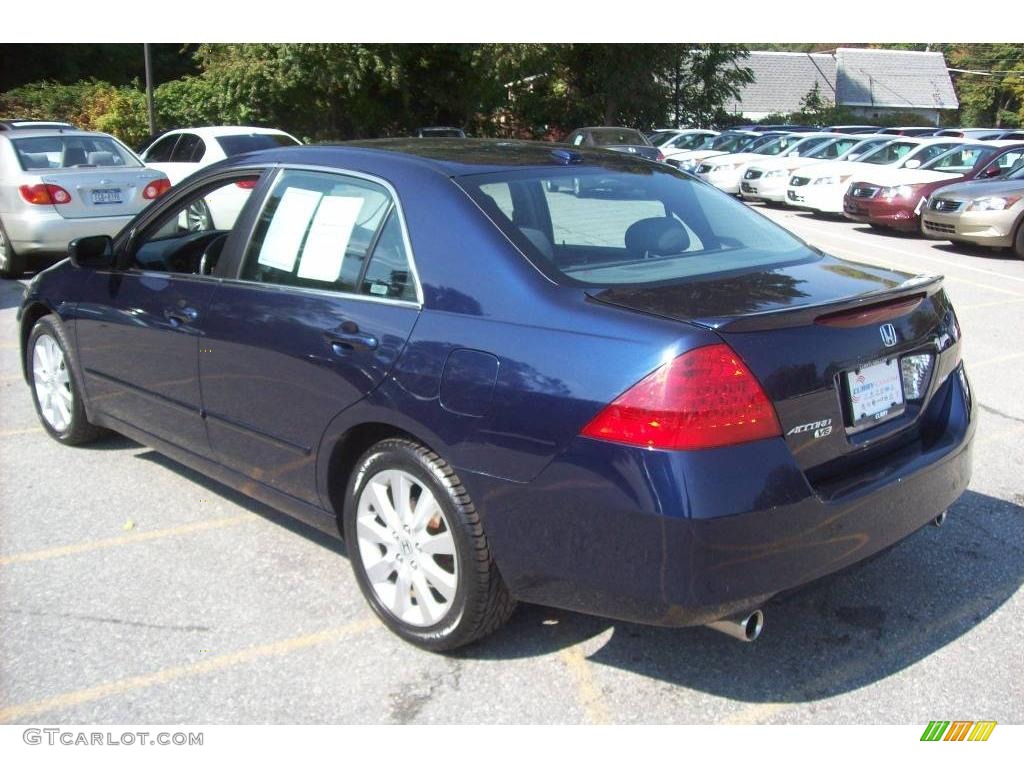 2007 Accord EX-L V6 Sedan - Royal Blue Pearl / Gray photo #2
