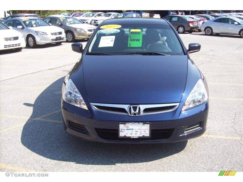 2007 Accord EX-L V6 Sedan - Royal Blue Pearl / Gray photo #3