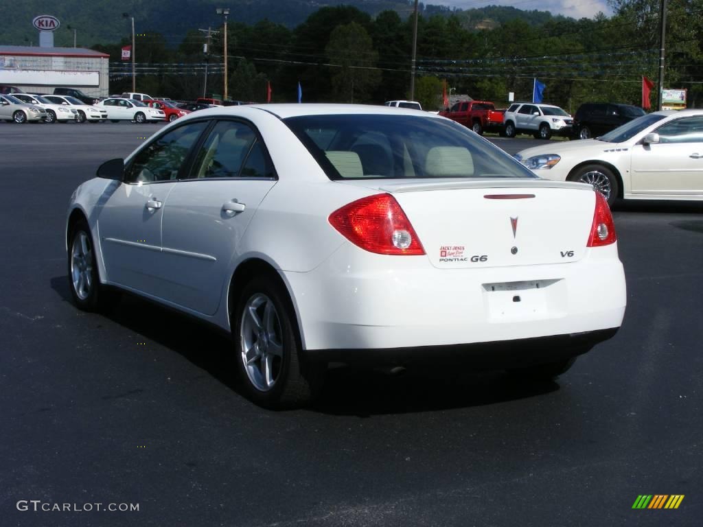 2009 G6 V6 Sedan - Summit White / Light Taupe photo #6