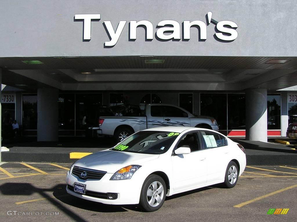 2008 Altima 2.5 S - Winter Frost Pearl / Charcoal photo #1