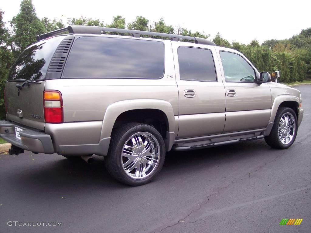 2002 Suburban 1500 Z71 4x4 - Light Pewter Metallic / Tan photo #21