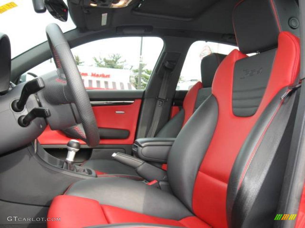 2008 RS4 4.2 quattro Sedan - Misano Red Pearl Effect / Black/Crimson Red photo #3