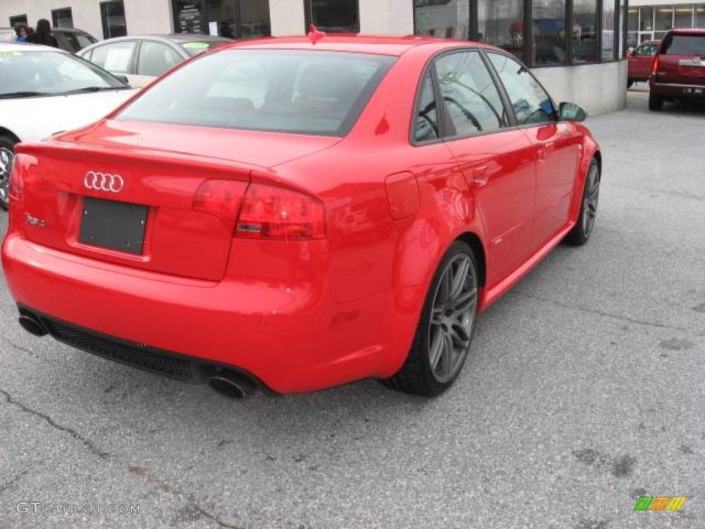 2008 RS4 4.2 quattro Sedan - Misano Red Pearl Effect / Black/Crimson Red photo #8