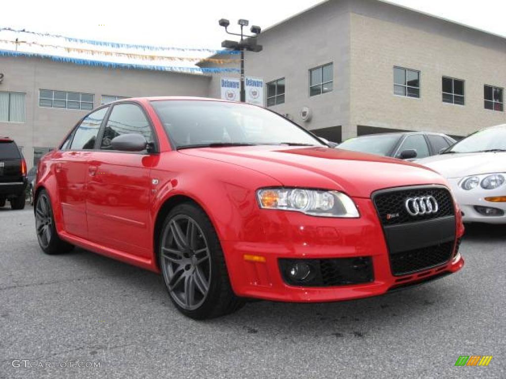 2008 RS4 4.2 quattro Sedan - Misano Red Pearl Effect / Black/Crimson Red photo #16