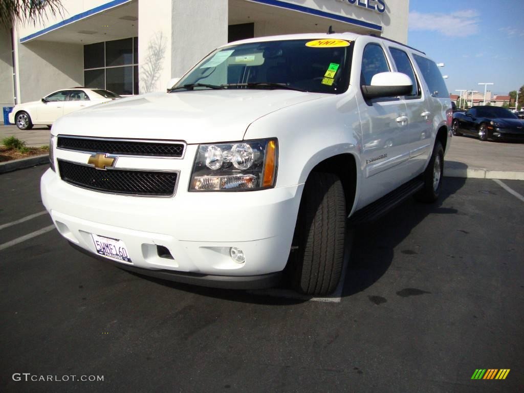 2007 Suburban 1500 LT - Summit White / Ebony photo #1