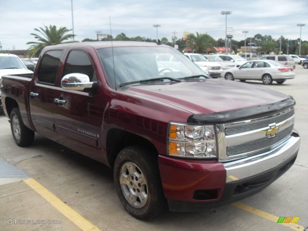 2008 Silverado 1500 LT Crew Cab - Deep Ruby Metallic / Ebony photo #4