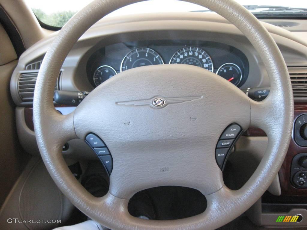 2002 Chrysler Sebring LX Sedan Sandstone Steering Wheel Photo #18866572