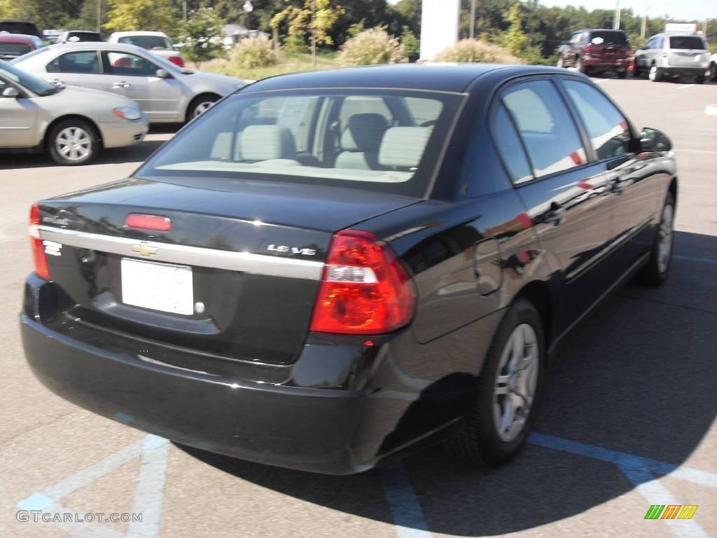 2007 Malibu LS V6 Sedan - Black / Titanium Gray photo #6