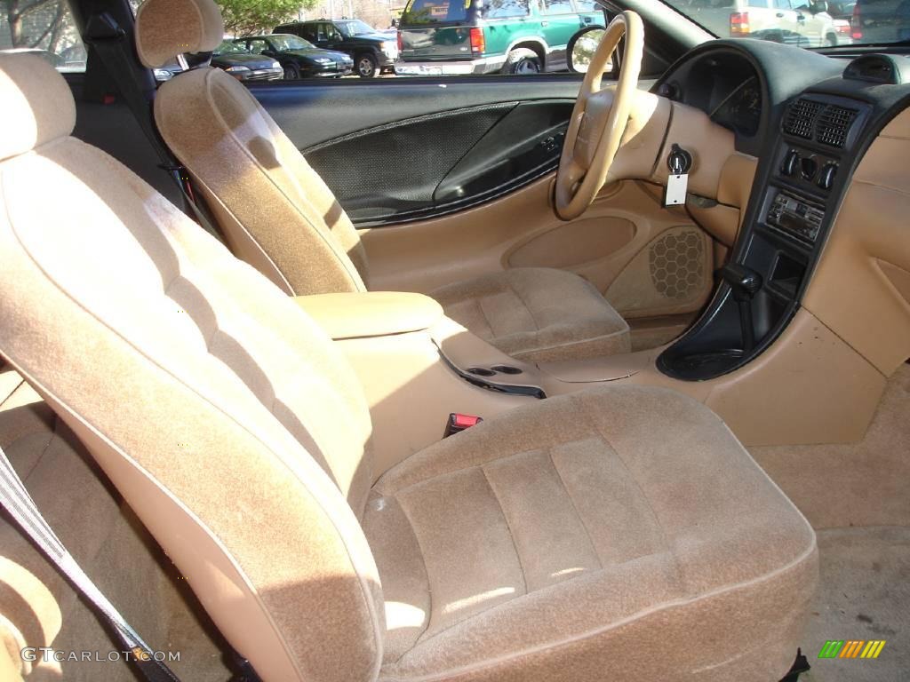 1995 Mustang V6 Coupe - Laser Red Metallic / Saddle photo #13