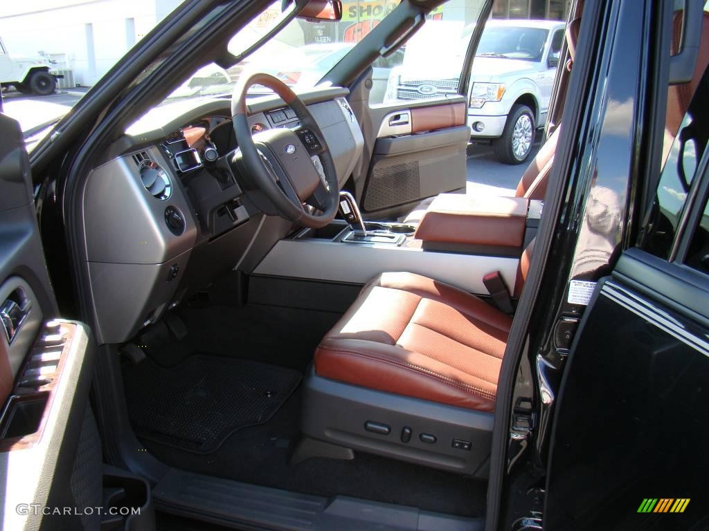 2010 Expedition King Ranch - Tuxedo Black / Chaparral Leather/Charcoal Black photo #8