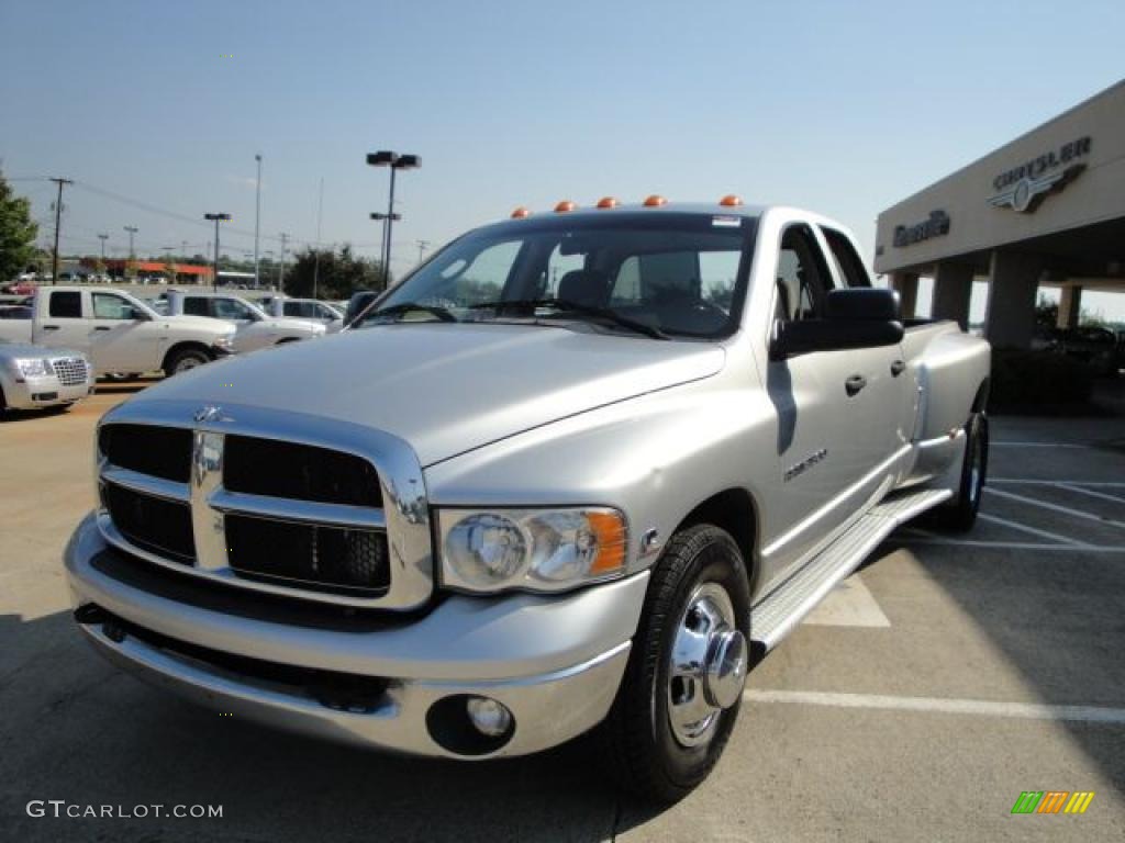 2003 Ram 3500 SLT Quad Cab Dually - Bright Silver Metallic / Dark Slate Gray photo #8