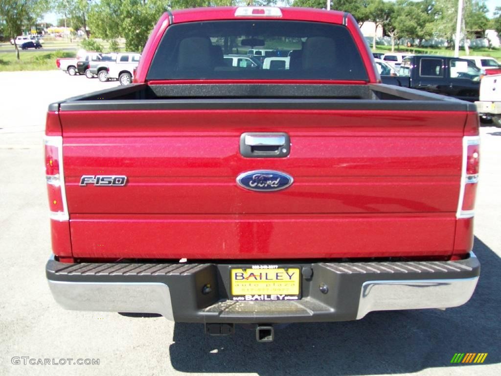 2010 F150 XLT SuperCrew - Red Candy Metallic / Medium Stone photo #5