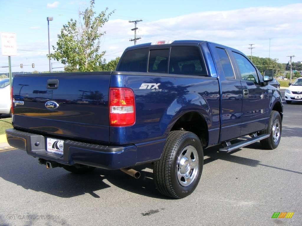 2007 F150 STX SuperCab 4x4 - Dark Blue Pearl Metallic / Medium/Dark Flint photo #3