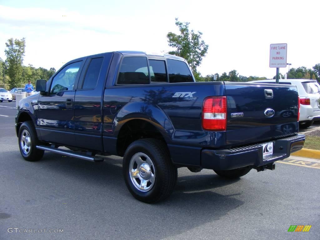 2007 F150 STX SuperCab 4x4 - Dark Blue Pearl Metallic / Medium/Dark Flint photo #4