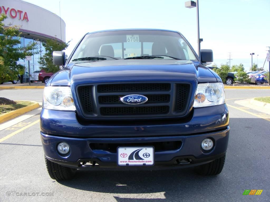 2007 F150 STX SuperCab 4x4 - Dark Blue Pearl Metallic / Medium/Dark Flint photo #15