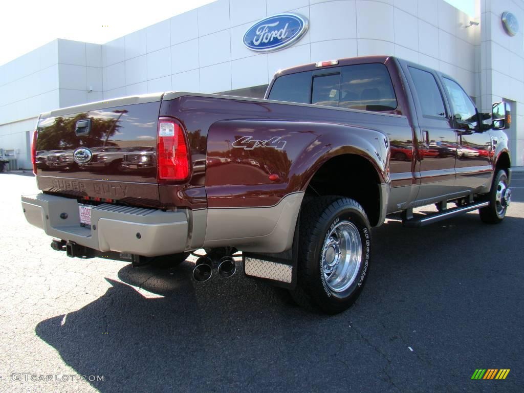 2010 F350 Super Duty Lariat Crew Cab 4x4 Dually - Royal Red Metallic / Chaparral Leather photo #3