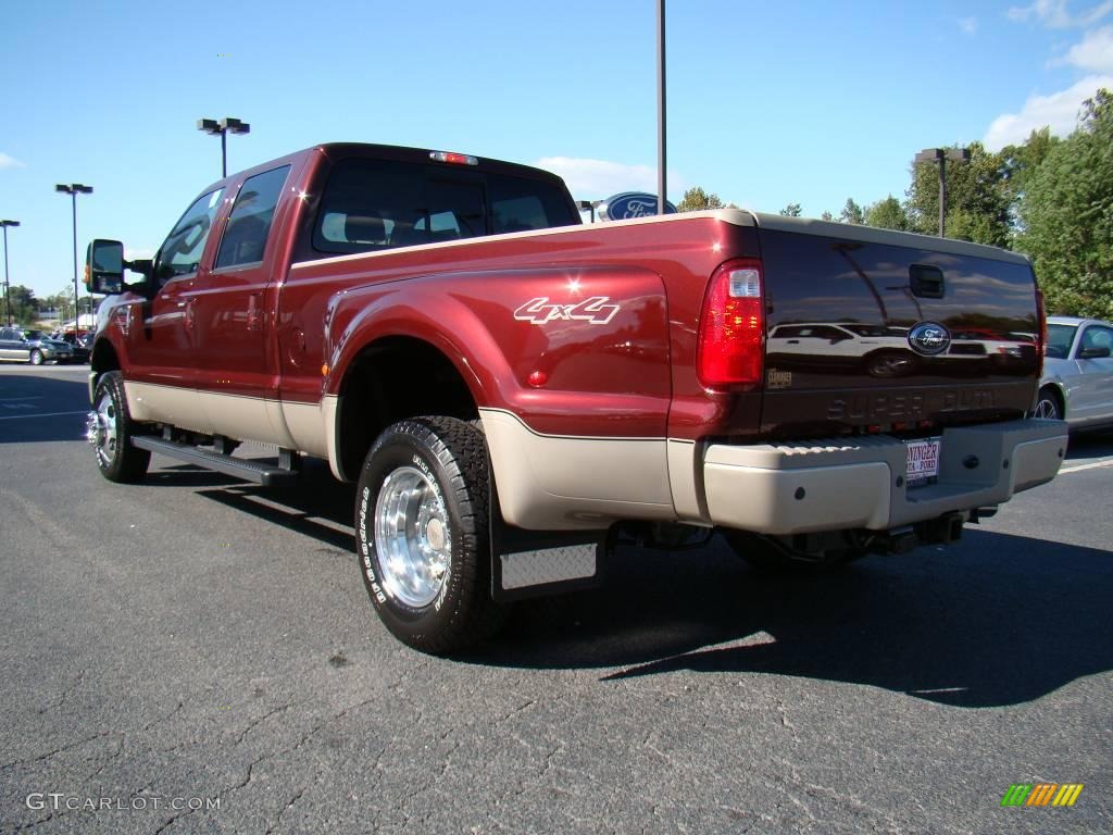 2010 F350 Super Duty Lariat Crew Cab 4x4 Dually - Royal Red Metallic / Chaparral Leather photo #32