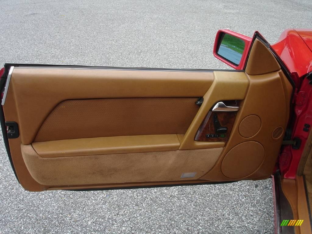 1992 SL 500 Roadster - Signal Red / Palomino photo #11