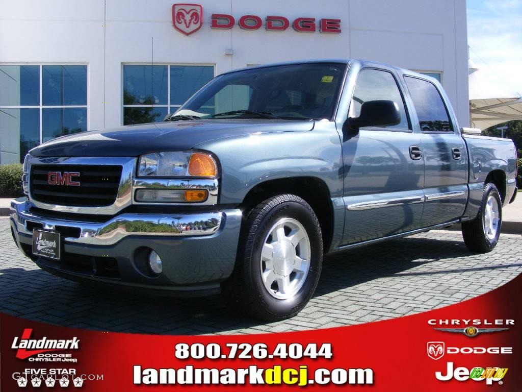 2006 Sierra 1500 SLE Crew Cab - Stealth Gray Metallic / Dark Pewter photo #1