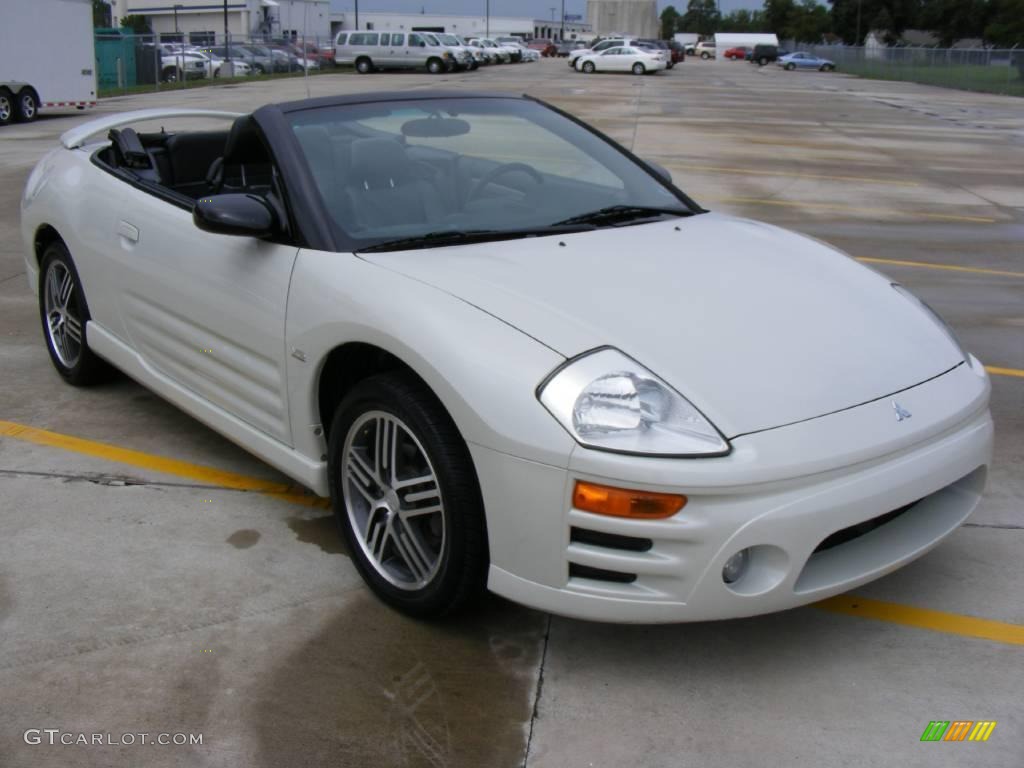 2003 Eclipse Spyder GTS - Dover White Pearl / Midnight photo #52