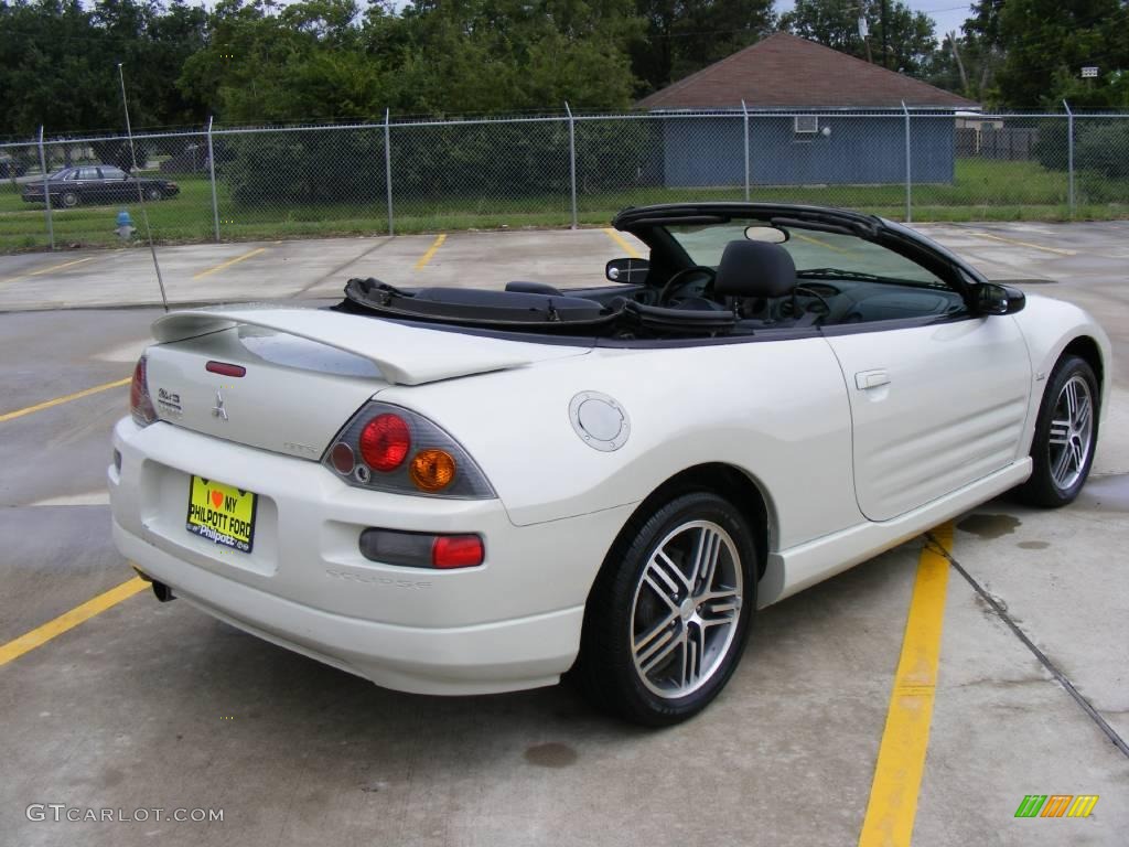 2003 Eclipse Spyder GTS - Dover White Pearl / Midnight photo #54