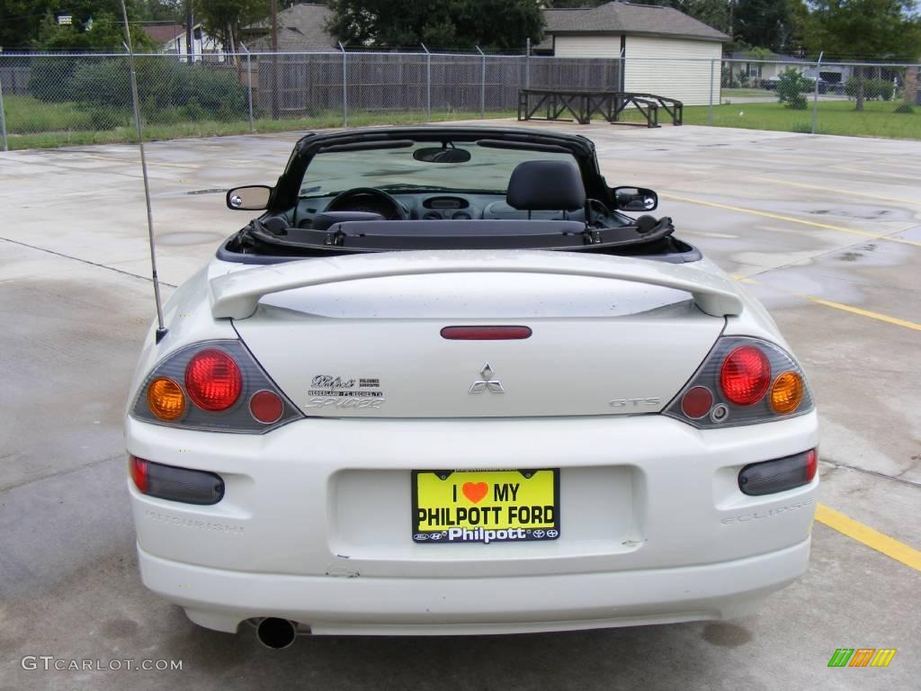 2003 Eclipse Spyder GTS - Dover White Pearl / Midnight photo #55