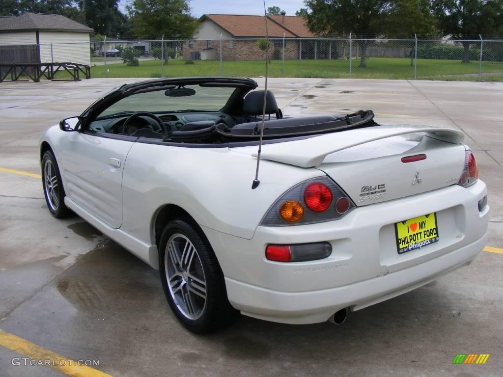 2003 Eclipse Spyder GTS - Dover White Pearl / Midnight photo #56