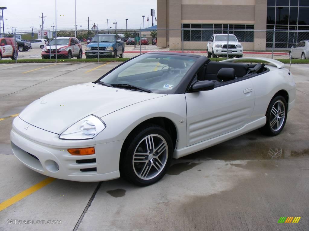 2003 Eclipse Spyder GTS - Dover White Pearl / Midnight photo #58