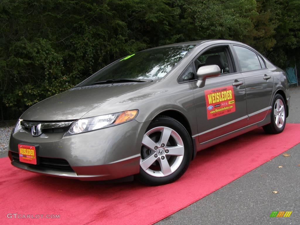 2008 Civic EX Sedan - Galaxy Gray Metallic / Gray photo #1