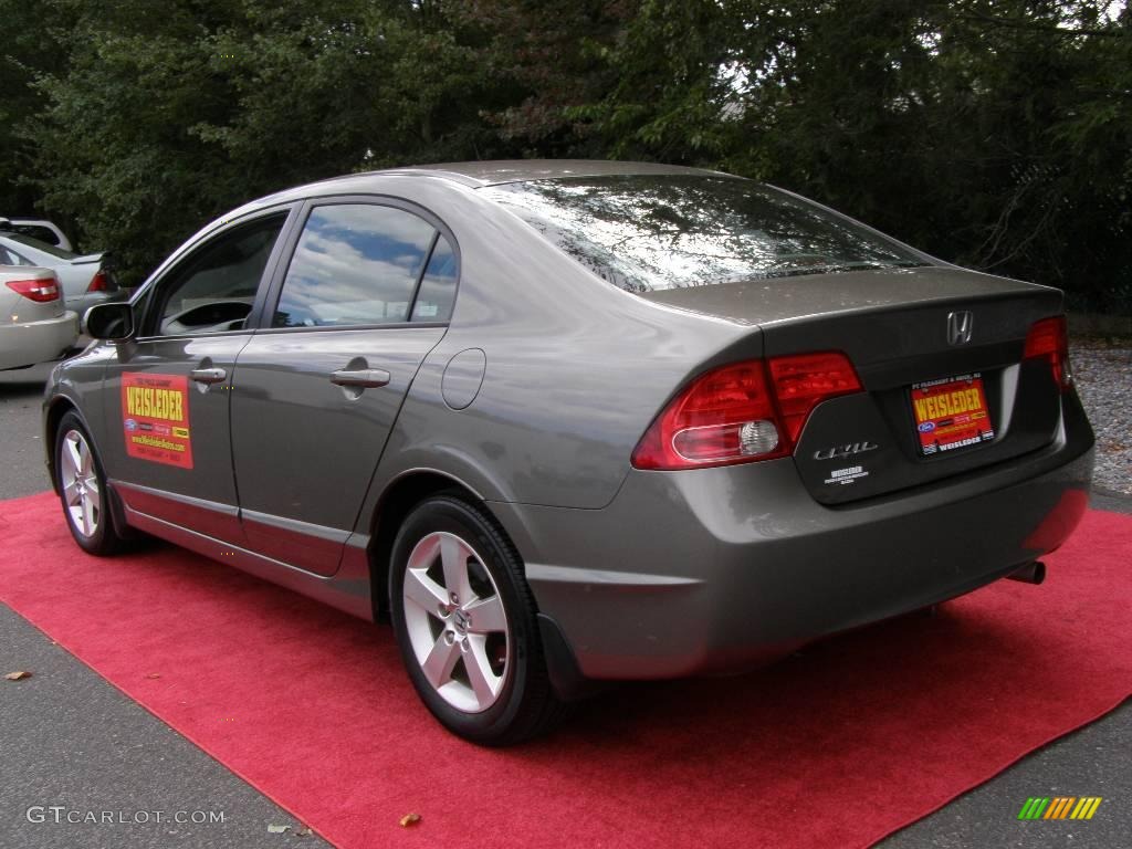 2008 Civic EX Sedan - Galaxy Gray Metallic / Gray photo #6