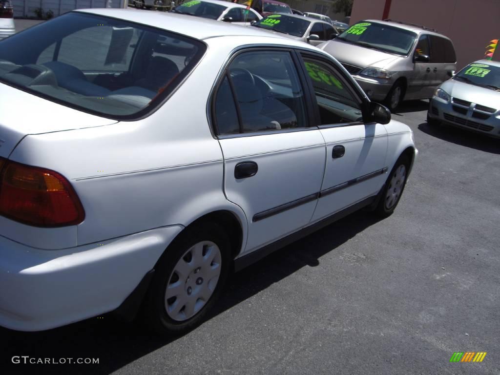 1999 Civic LX Sedan - Taffeta White / Gray photo #6