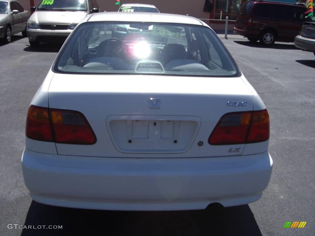 1999 Civic LX Sedan - Taffeta White / Gray photo #8