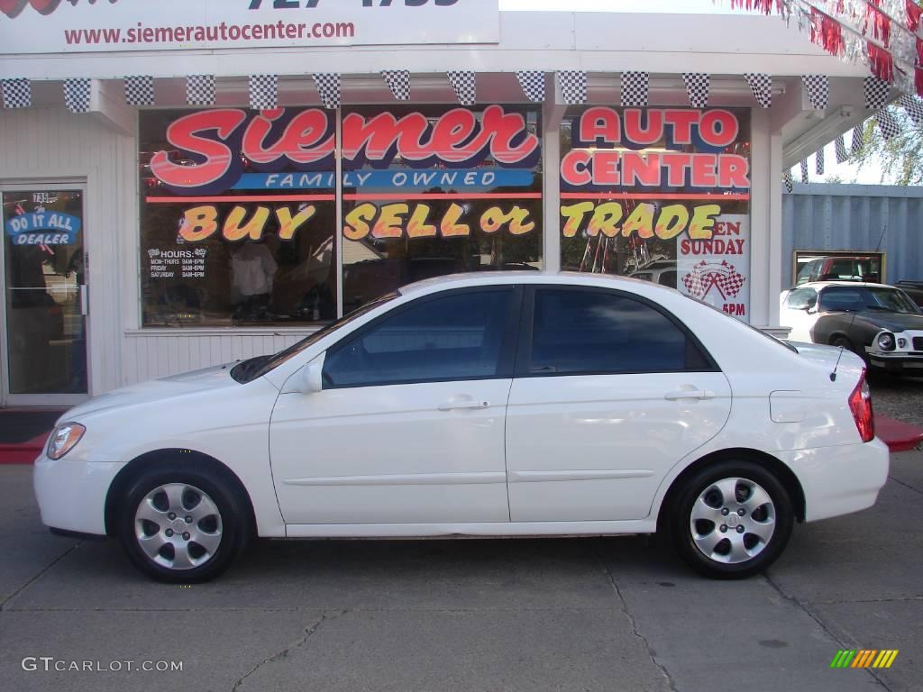 2006 Spectra LX Sedan - Clear White / Gray photo #1