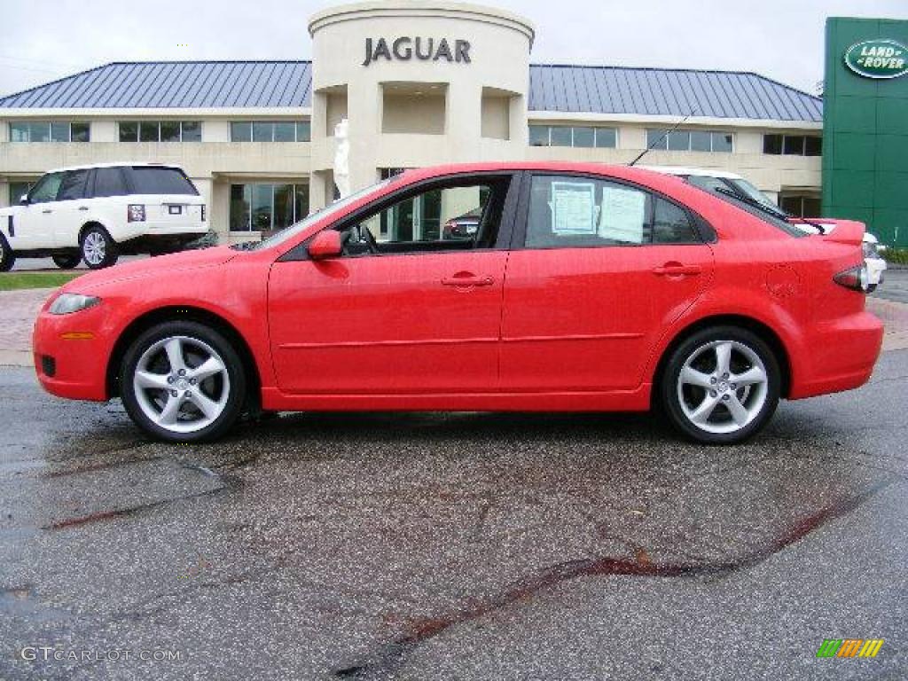 2007 MAZDA6 i Touring Hatchback - Volcanic Red / Gray photo #2